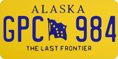 AK license plate GPC984