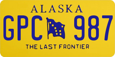 AK license plate GPC987