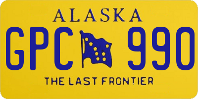 AK license plate GPC990