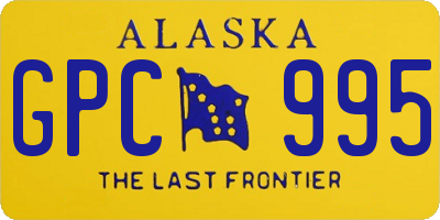 AK license plate GPC995