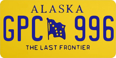 AK license plate GPC996