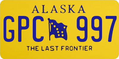 AK license plate GPC997
