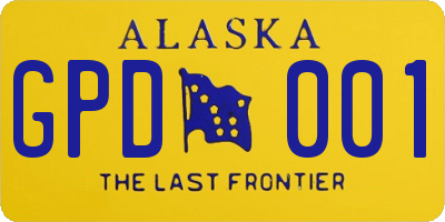 AK license plate GPD001