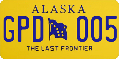 AK license plate GPD005