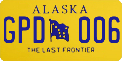 AK license plate GPD006