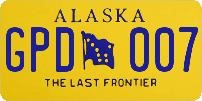 AK license plate GPD007