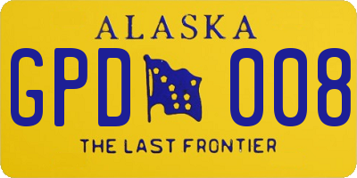 AK license plate GPD008