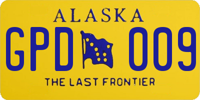 AK license plate GPD009