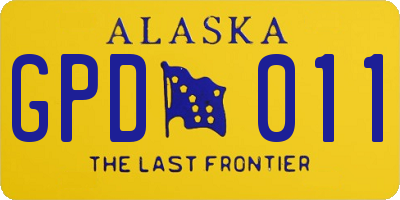 AK license plate GPD011