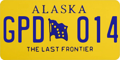 AK license plate GPD014