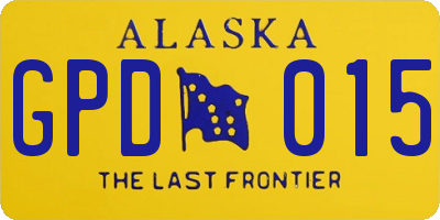 AK license plate GPD015