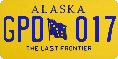 AK license plate GPD017
