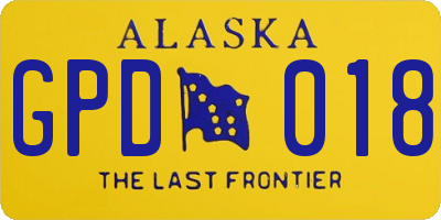AK license plate GPD018