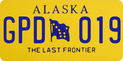 AK license plate GPD019