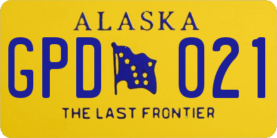 AK license plate GPD021