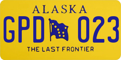 AK license plate GPD023