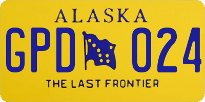 AK license plate GPD024