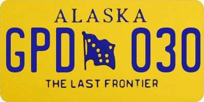 AK license plate GPD030