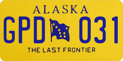 AK license plate GPD031