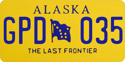 AK license plate GPD035