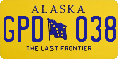 AK license plate GPD038