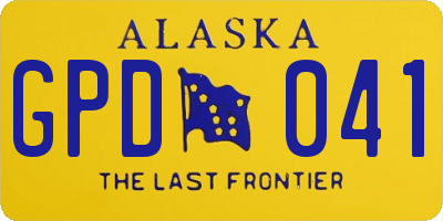 AK license plate GPD041