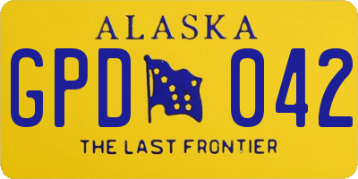 AK license plate GPD042