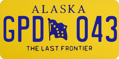 AK license plate GPD043