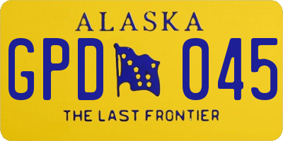 AK license plate GPD045