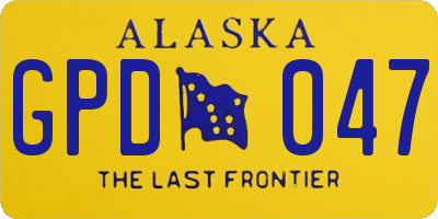 AK license plate GPD047