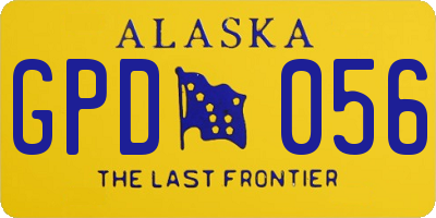 AK license plate GPD056