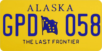 AK license plate GPD058