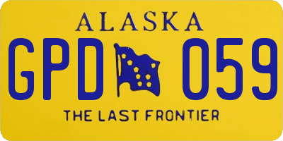 AK license plate GPD059