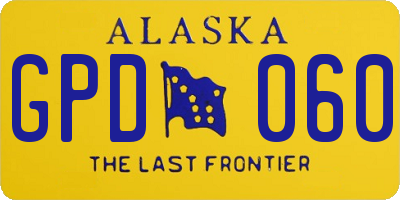 AK license plate GPD060