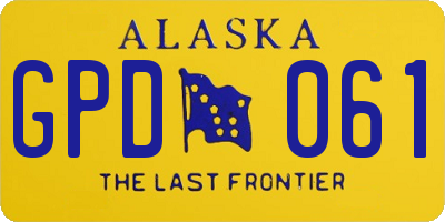 AK license plate GPD061