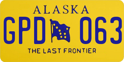 AK license plate GPD063