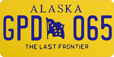 AK license plate GPD065