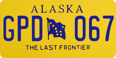 AK license plate GPD067