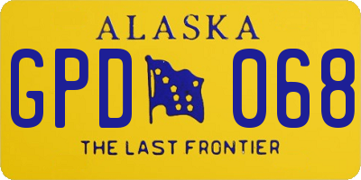 AK license plate GPD068