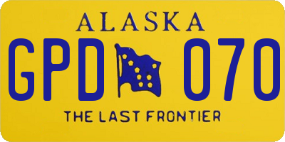 AK license plate GPD070