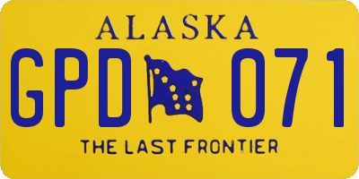 AK license plate GPD071
