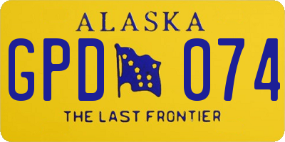 AK license plate GPD074
