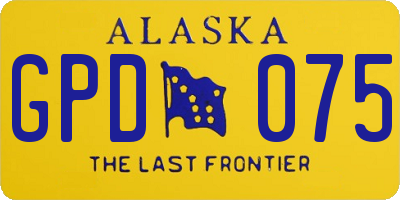 AK license plate GPD075