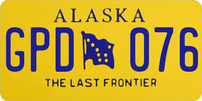 AK license plate GPD076