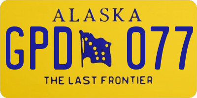 AK license plate GPD077