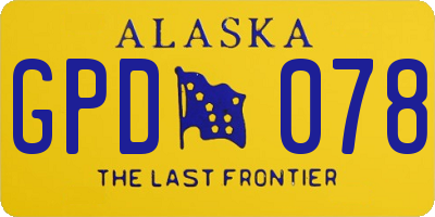 AK license plate GPD078