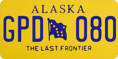 AK license plate GPD080