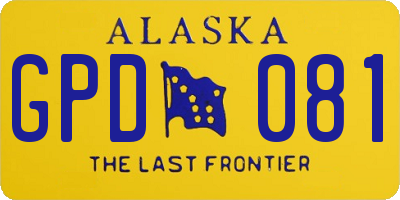 AK license plate GPD081