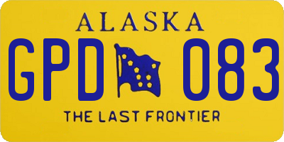 AK license plate GPD083