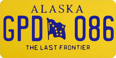 AK license plate GPD086